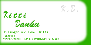 kitti danku business card